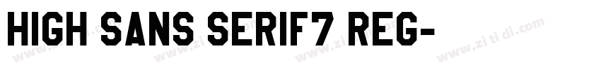 High Sans Serif7 Reg字体转换